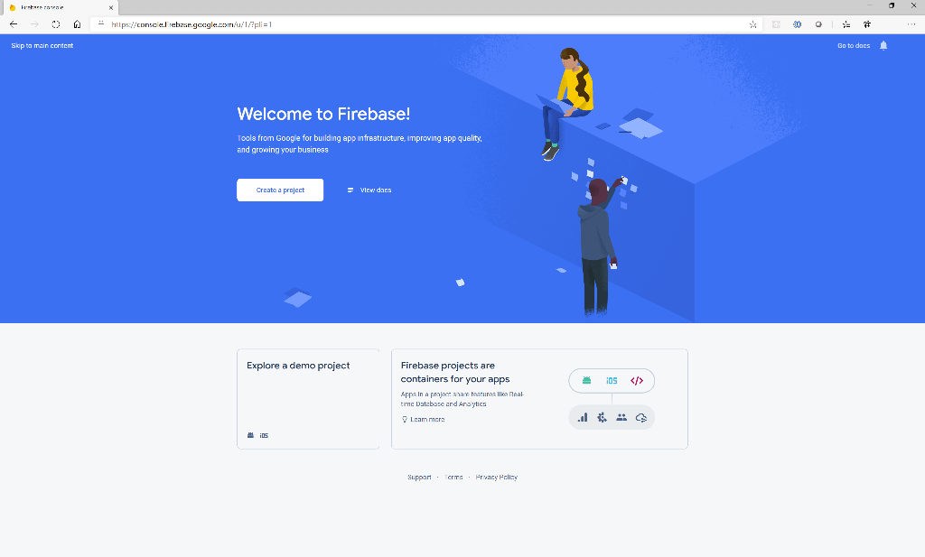 New Firebase project